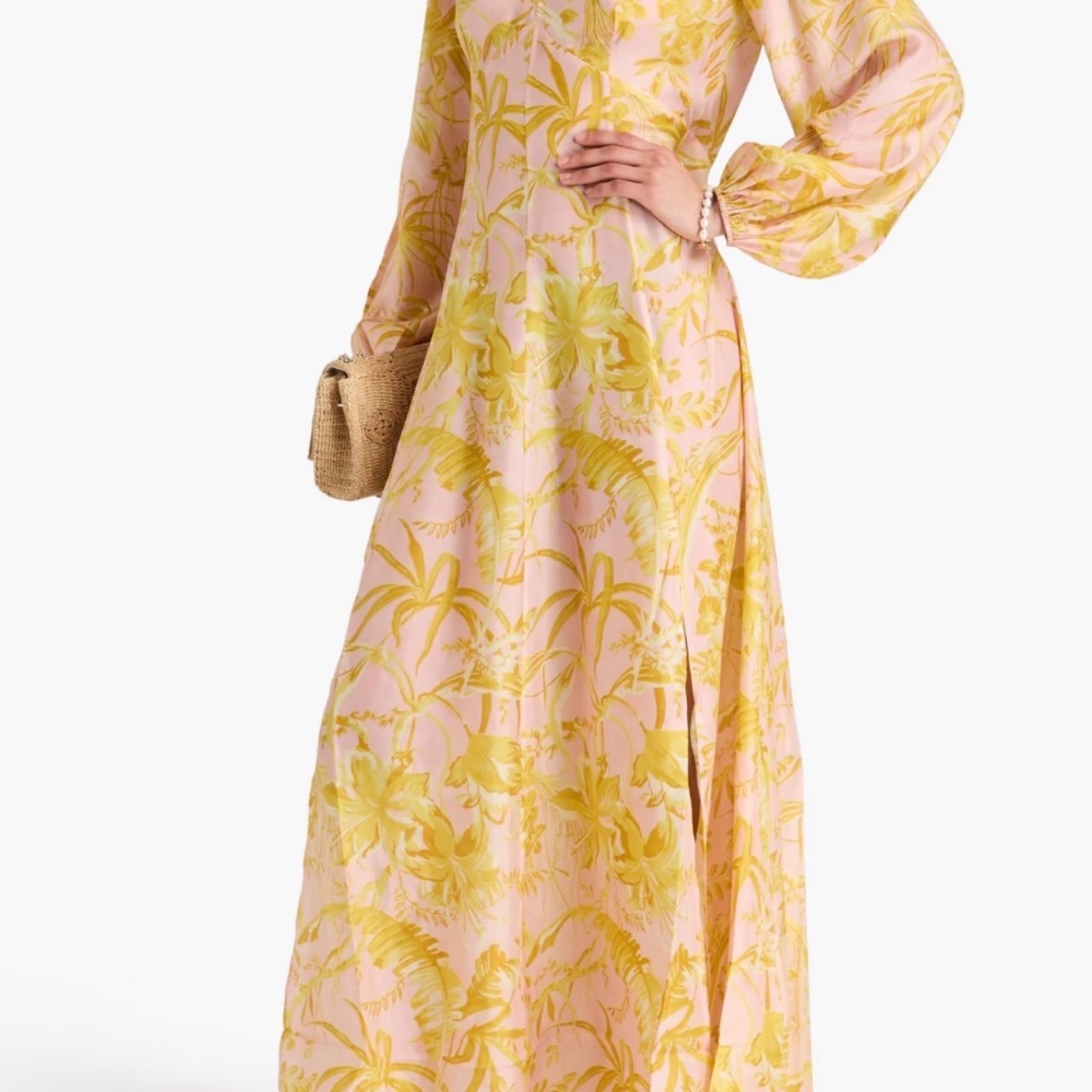Zimmerman Floral Print Silk maxi dress